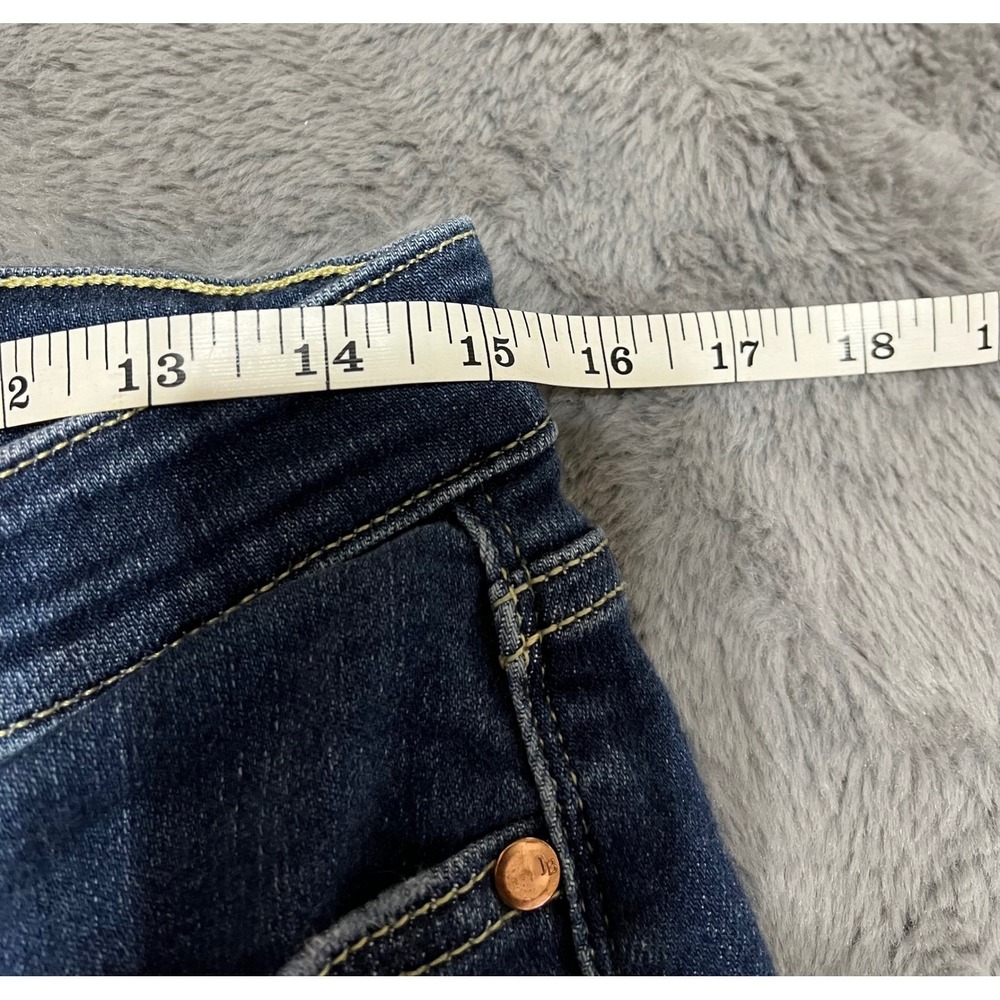 Judy Blue Skinny Fit Front Seam Jeans Medium Wash Slit Hem 9/29 - Picture 7 of 9